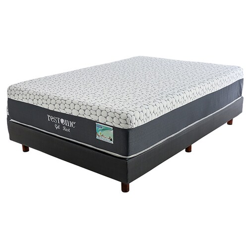 Juego De Box Y Colchon Gel Rest Restonic - Individual
