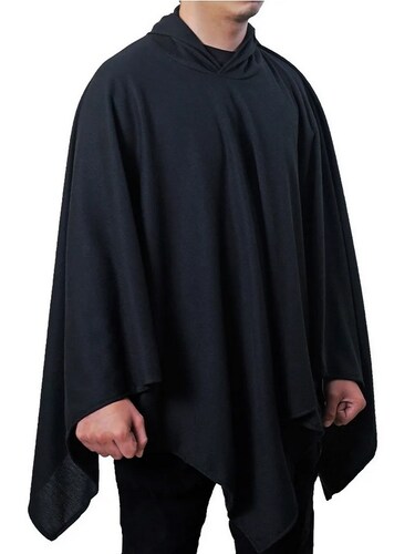 Poncho Con Gorro + Sueter Largo Cardigan (Combo 2 piezas) Gabán Combo Con Sueter, 