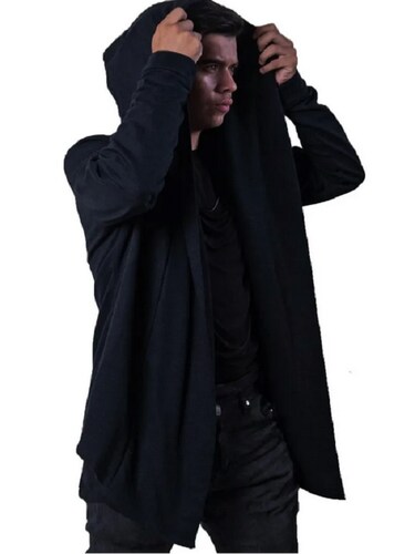 Poncho Con Gorro + Sueter Largo Cardigan (Combo 2 piezas) Gabán Combo Con Sueter, 