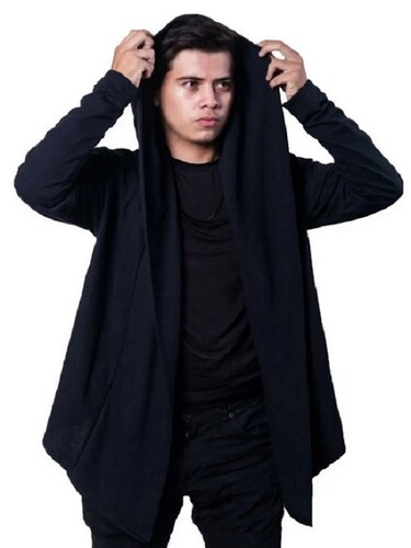 Poncho Con Gorro + Sueter Largo Cardigan (Combo 2 piezas) Gabán Combo Con Sueter, 