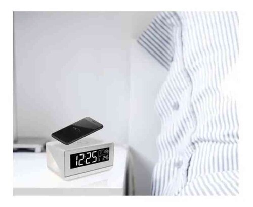 Reloj Despertador Sheffield Cargador Inalámbrico Luz Lateral