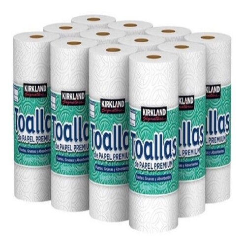 Toalla Desechable, Kirkland Signature 12 rollos