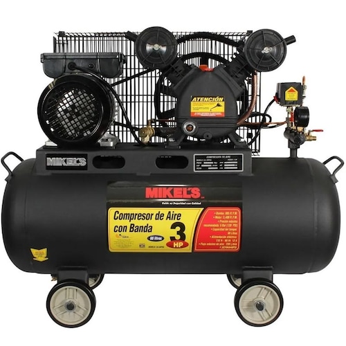 Compresor De Aire 3 Hp Banda Horizontal Mikels