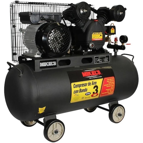 Compresor De Aire 3 Hp Banda Horizontal Mikels