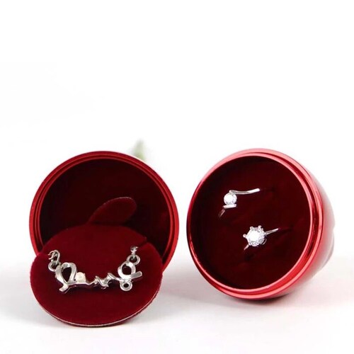 Estuche Anillo Rosa Regalo Boda Compromiso 