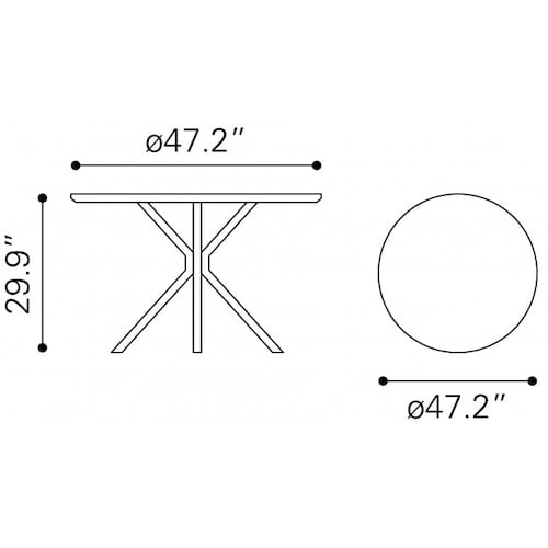 Mesa de Comedor Amiens Blanco - Kessa.