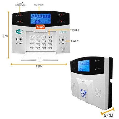  Alarma WIFI GSM Kit 7 Inalambrica Sistema Seguridad vecinal Cel app casa