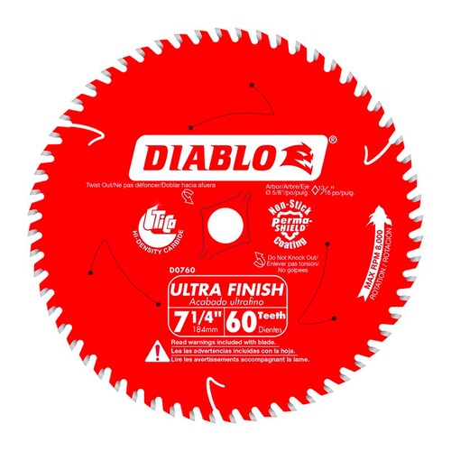 Disco Diablo para Sierra Circular 7-1/4 60 Dientes