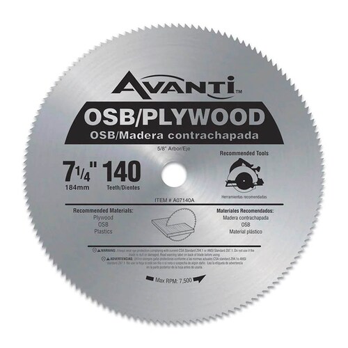 Disco Avanti para Sierra Circular 7-1/4 140 Dientes