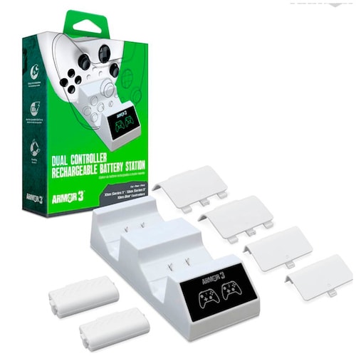 Estación de batería recargable de controlador dual BLANCA For Xbox Series® X / Xbox Series® S / Xbox One®