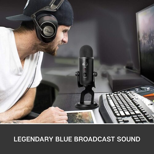 Micrófono Profesional Blue Yeti Multipatrón Negro USB Grabación Streaming 988-000100