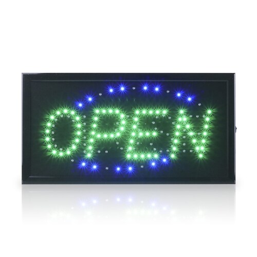 Letrero Luminoso Anuncio Open/Close Led Colgante 48x25