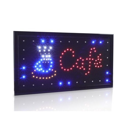 Letrero Luminoso Anuncio Café Led Colgante 48x25 Cm