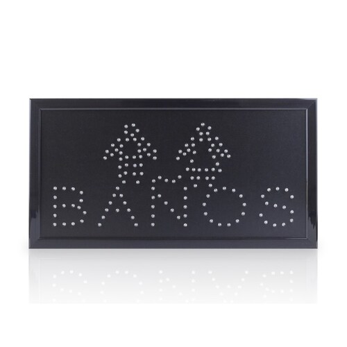Letrero Luminoso Anuncio Baños Led Colgante 48x25 Cm