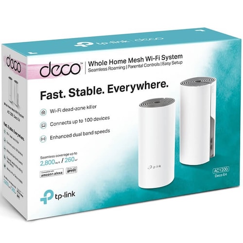 Kit Router Deco E4 Tp-Link Dual Band AC1200 Mesh 2 Pack.