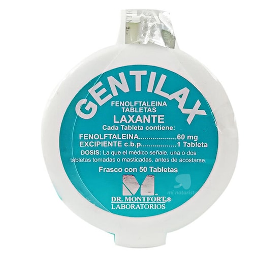 Gentilax Laxante Fenolftaleina 50 Tabletas