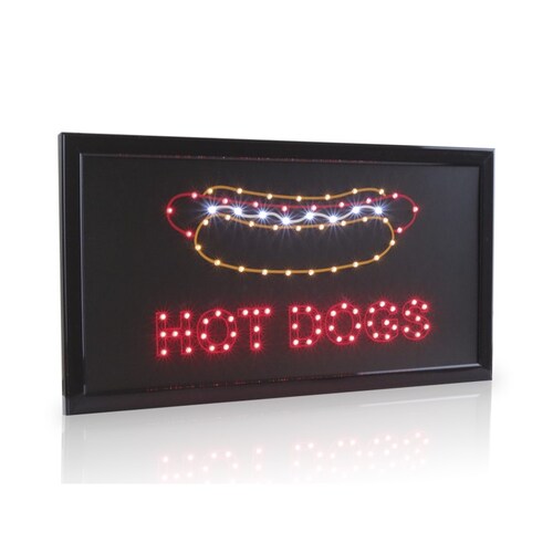 Letrero Luminoso Anuncio Hot Dogs Led Colgante 48x25 Cm