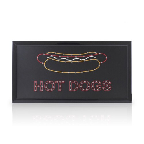 Letrero Luminoso Anuncio Hot Dogs Led Colgante 48x25 Cm