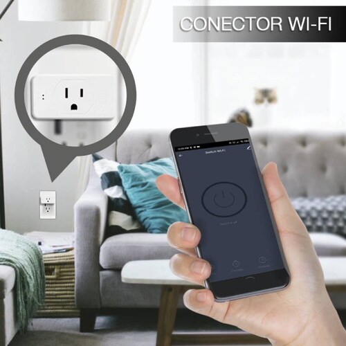 Contacto Inteligente de Pared Wi-Fi y USB Smart Home Compatible con Alexa y Google Home