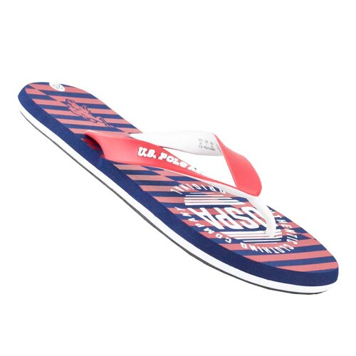 SANDALIAS DE CABALLERO U.S POLO ASSN 21219 MARINO ROJO TIPO PLAYERA ORIGINAL