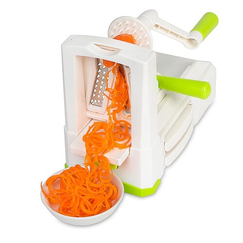 Rallador Cortador De Verdura En Espiral Spiralizer Hiperware Con 5 Cuchillas