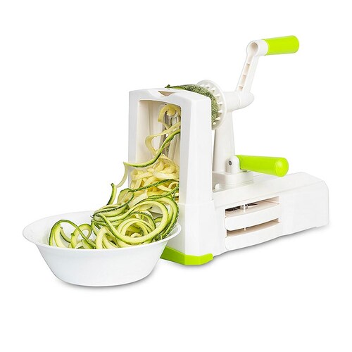 Rallador Cortador De Verdura En Espiral Spiralizer Hiperware Con 5 Cuchillas