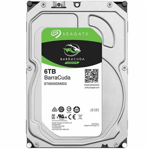 Disco Duro 3.5 Seagate 6TB SATA 3 256MB BarraCuda ST6000DM003