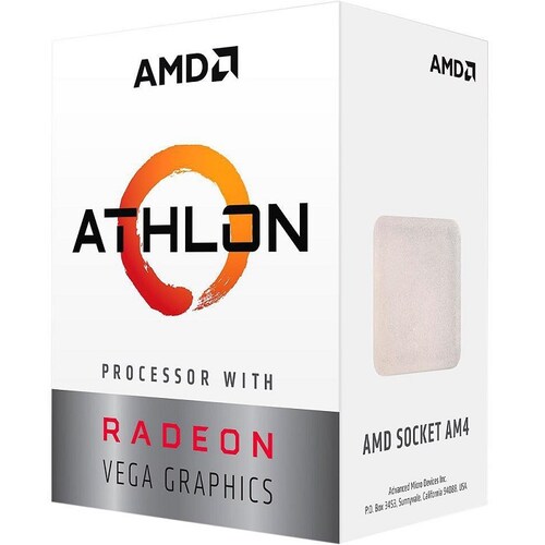 Procesador AMD Athlon 3000G Dual Core 3.5GHz 5MB Socket AM4 YD3000C6FHBOX