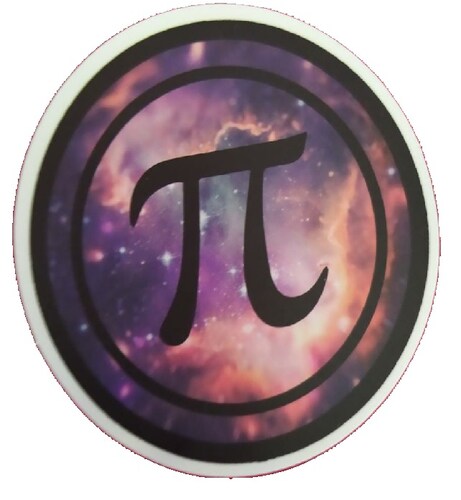 Sticker Símbolo de Pi Pegatina Resistente al agua y sol Cel Pc Lap Bici Universo Matematicas