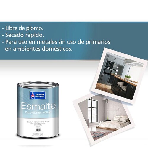 Galón de esmalte diluible en agua SHERWIN WILLIAMS