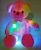 Oso de peluche TECK TECK con luces led multicolor de noche para niños pequeños, novias, cumpleaños.