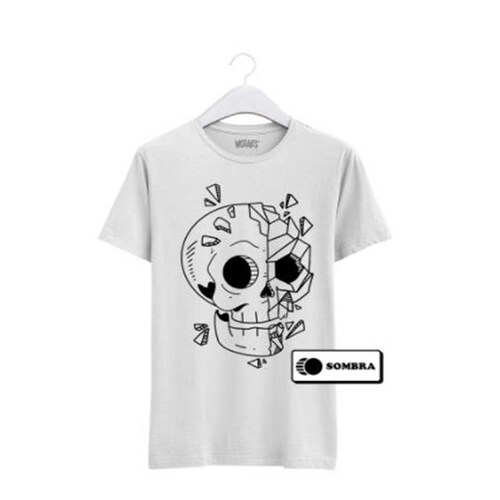 Playera que cambia de color Skull Cartoon Hombre Chica