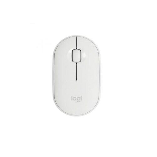 Mouse Logitech Óptico Pebble M350, Inalámbrico, Bluetooth, 1000DPI, Blanco 