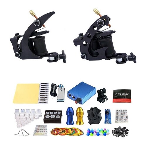 kit para tatuar tattoo tatuaje set completo con fuente de poder para tatuar 