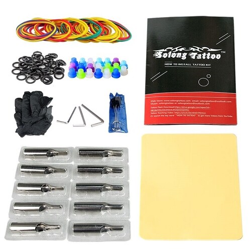 kit para tatuar tattoo tatuaje set completo con fuente de poder para tatuar 