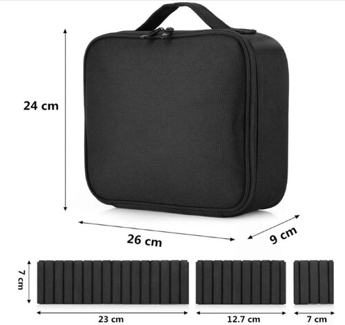 Estuche de tren TECK TECK de maquillaje, cosmético, bolsa de maquillaje de viaje, mini organizador portátil.