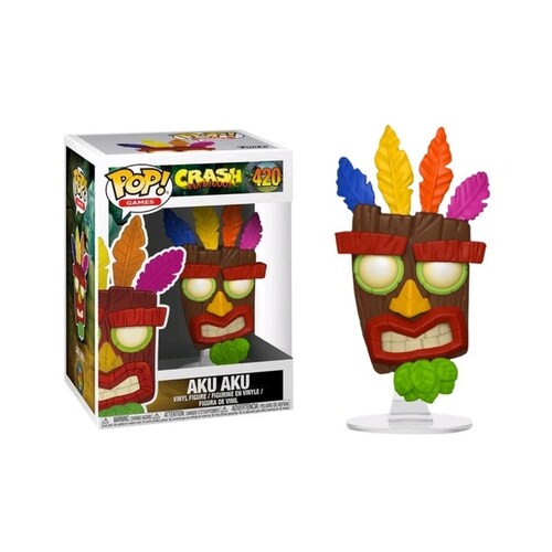 Funko Pop Figura Acción Crash Bandicot Aku Aku 420 
