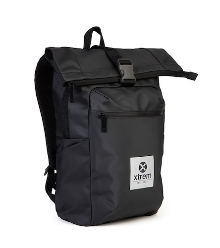Xtrem Backpack Mochila para Laptop de hasta 15.4 Pulgadas modelo Bikerfold en color Negro ideal para usar con bicicleta