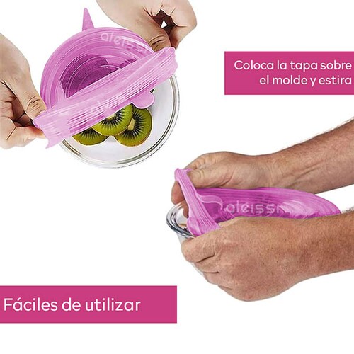 TAPAS DE SILICONA REUTILIZABLE AJUSTABLE FLEXIBLE