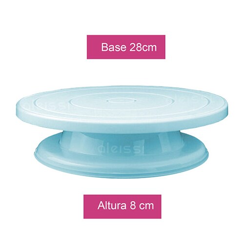 Plato Base Giratorio Con Base Pie 28cm Plastico Torta Reposteria Para  Decorar Tortas Pasteleria Giro 360