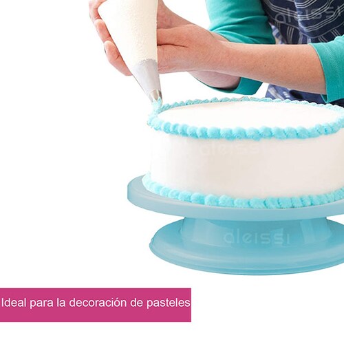 Aleissi Base Soporte Giratoria para Decorar Pasteles Tarta Torta Reposteria Fondant Cocina (Azul)