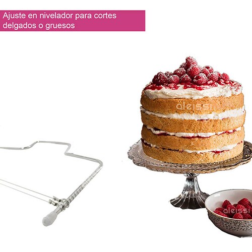 Aleissi Nivelador Rebanador Cortador Pastel Reposteria Cocina Economico 33cm.