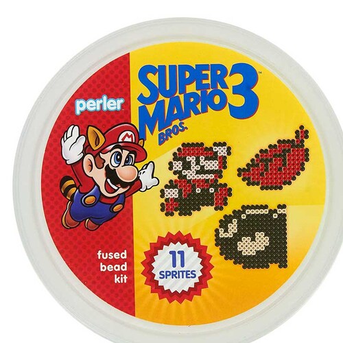 Perler beads cubeta mario bros