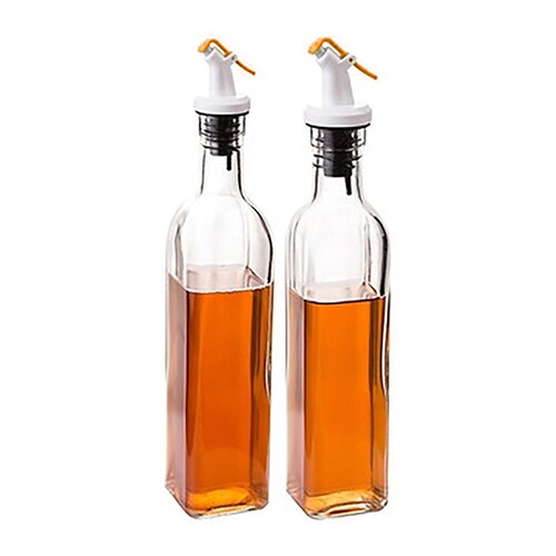 Aleissi Juego 2 Aceiteras Cristal 500ml Tapa Dosificadora