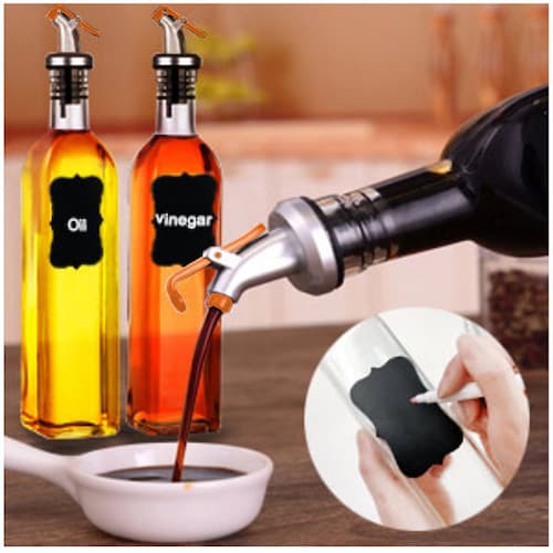 Aleissi Juego 2 Aceiteras Cristal 500ml Tapa Dosificadora