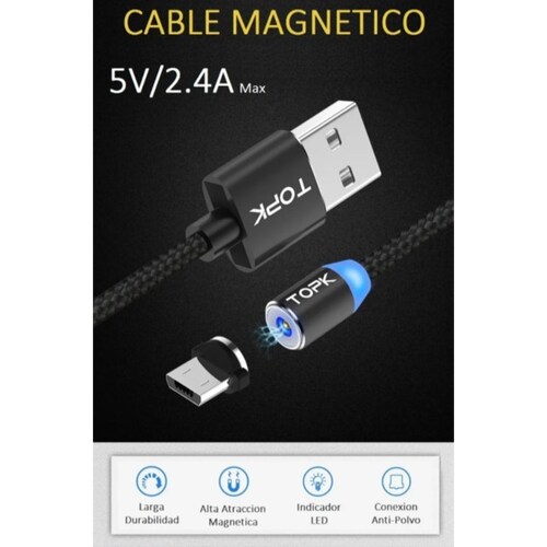 Cable Cargador Para iPhone/micro V8/tipo-c Alta Resistencia Color