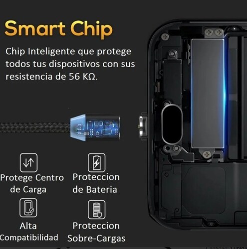 Cable Usb Magnetico Topk 3 En 1 Micro Usb, Tipo C, iPhone, 1 Metro