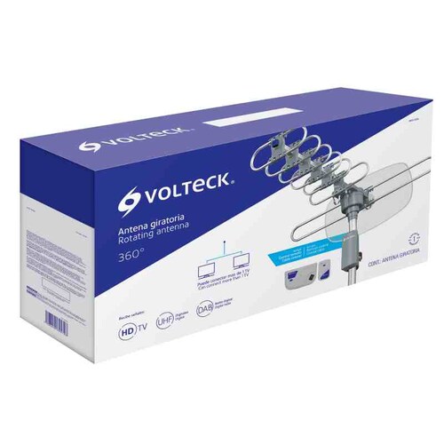 Antena Uhf Aérea Con Rotor, Booster Y Cable Coaxial 50km