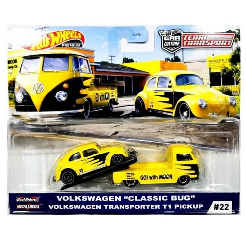 Hot Wheels Premium Team Transport Classic Bug Volkswagen Transporter T1 Pickup