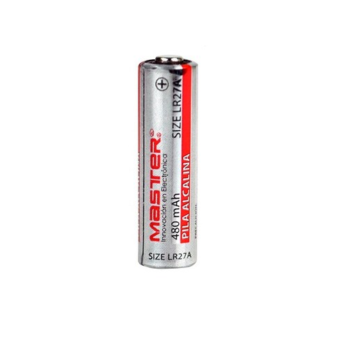 Pila Alcalina para Dispositivos Portátiles 27A LR27A 12Vcc 480 mAh / Master / 27A